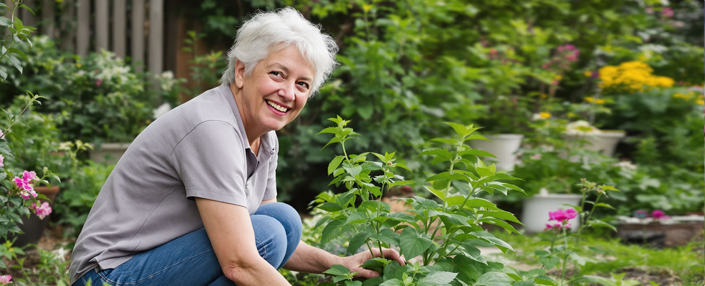 The Spry Lifestyle Hub with tips on gardening and lifestyle advice - retired woman gardening