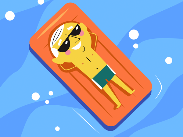 lifetime loan calculator - spry finance equity release - illustration of man on an inflatable